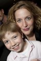 William Nye (Ivor) and Gillian Anderson (Nora) attend the after show party on press night for A Doll's House at Cafe Des Amis, London, England on 19th May 2009. 