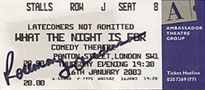 Autographed ticket